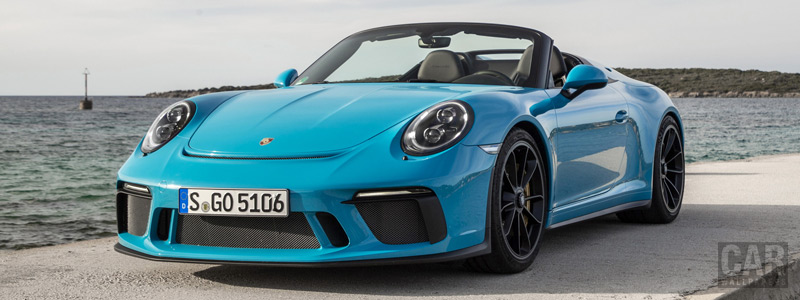 Обои автомобили Porsche 911 Speedster (Miami Blue) - 2019 - Car wallpapers