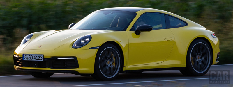 Обои автомобили Porsche 911 Carrera Coupe (Racing Yellow) - 2019 - Car wallpapers