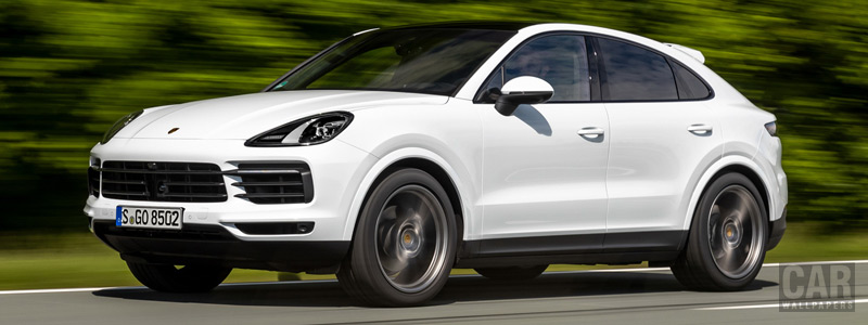 Обои автомобили Porsche Cayenne Coupe (Carrara White Metallic) - 2019 - Car wallpapers