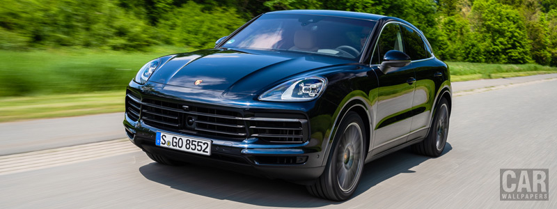 Обои автомобили Porsche Cayenne S Coupe (Moonlight Blue Metallic) - 2019 - Car wallpapers