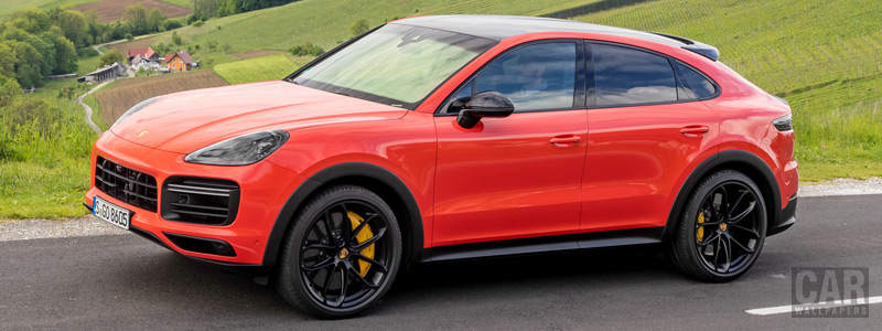 Обои автомобили Porsche Cayenne Turbo Coupe (Lava Orange) - 2019 - Car wallpapers