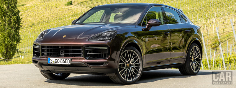 Обои автомобили Porsche Cayenne Turbo Coupe (Mahogany Metallic) - 2019 - Car wallpapers