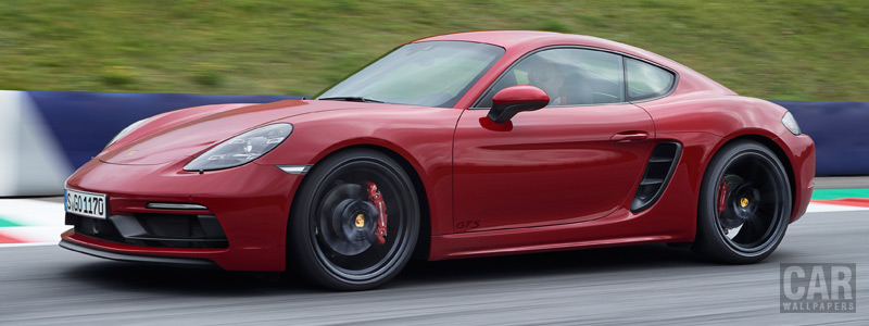 Обои автомобили Porsche-718-Cayman-GTS-2017 - Car wallpapers