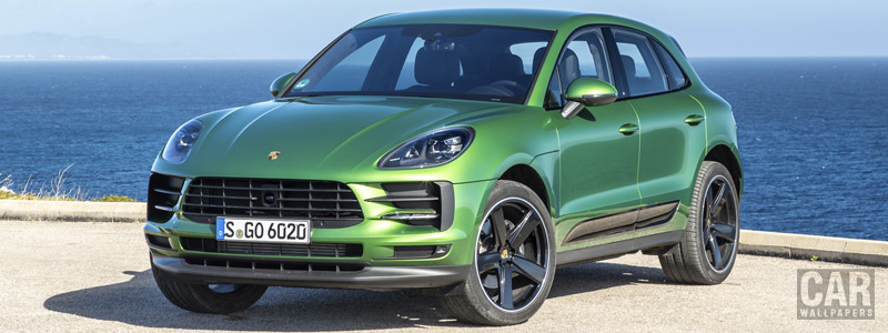 Обои автомобили Porsche Macan (Mamba Green Metallic) - 2018 - Car wallpapers
