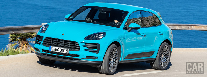 Обои автомобили Porsche Macan (Miami Blue) - 2018 - Car wallpapers