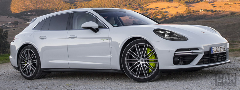 Обои автомобили Porsche Panamera Turbo S E-Hybrid Sport Turismo (Carrara White Metallic) - 2017 - Car wallpapers