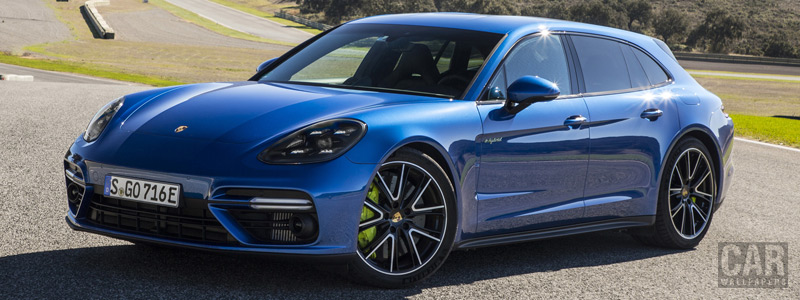 Обои автомобили Porsche Panamera Turbo S E-Hybrid Sport Turismo (Sapphire Blue Metallic) - 2017 - Car wallpapers