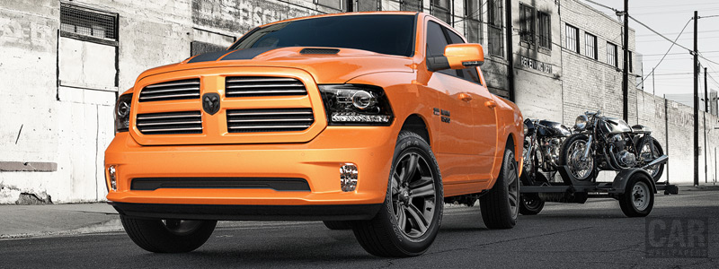 Обои автомобили Ram 1500 Sport Ignition Orange Crew Cab - 2016 - Car wallpapers