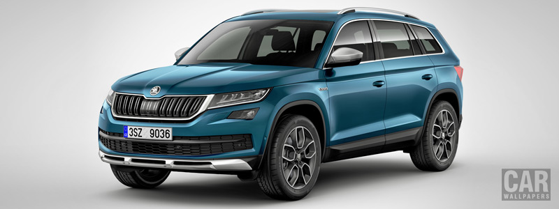 Обои автомобили Skoda Kodiaq Scout - 2017 - Car wallpapers
